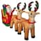8ft. Inflatable Santa's Sleigh & Reindeer Outdoor Christmas Decoration